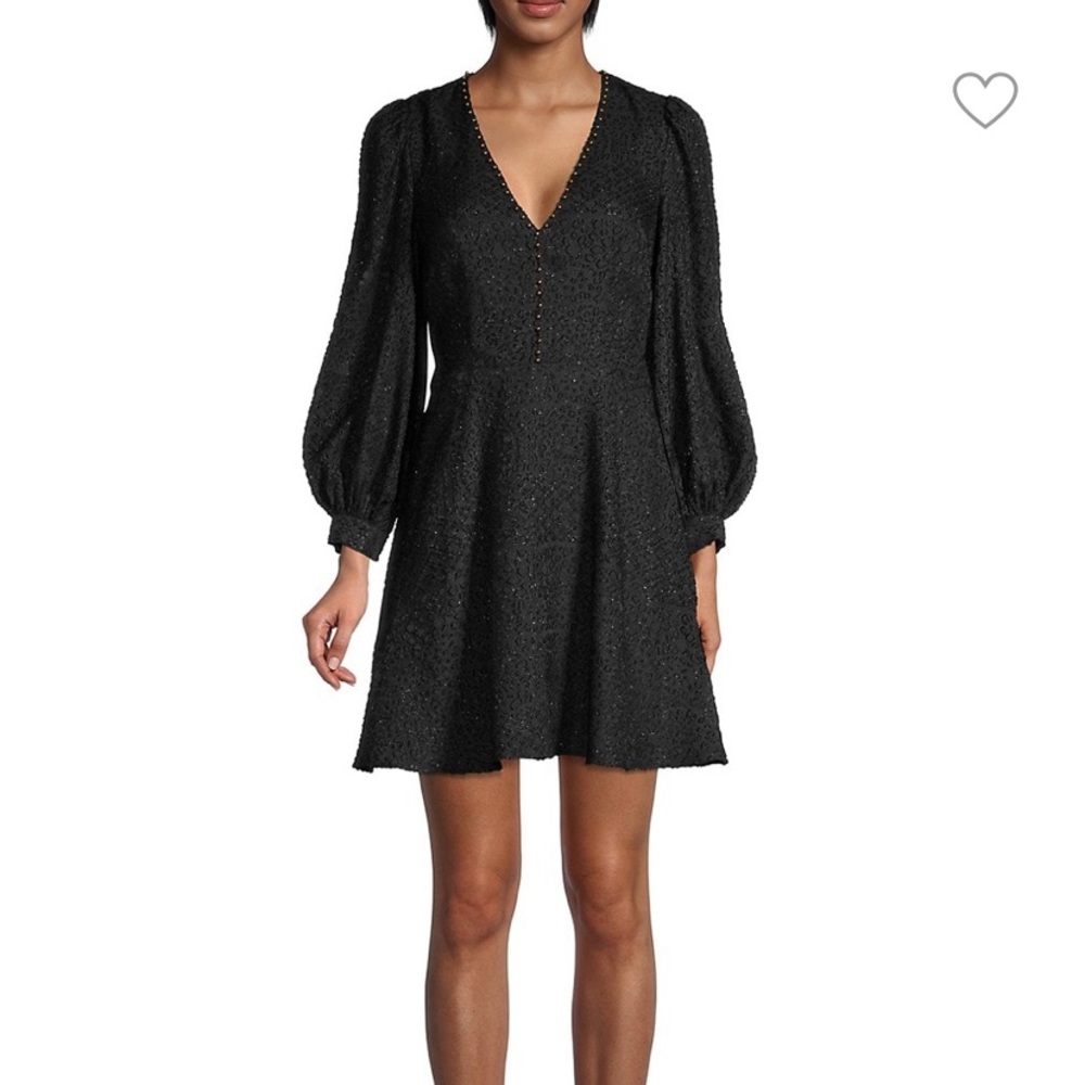 Joie Breena Embellished Puff-Sleeve Dress